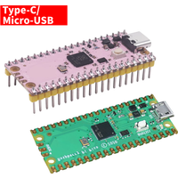 For Raspberry Pi Pico Development Board RP2040 Dual-Core 264KB Low-Power Microcomputers USB-C Interface ENIG Finish, Pink Color