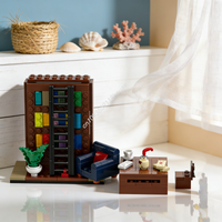 144pcs MOC Ideas CUUSOO Bookshelf Desk Alternate Model Building Blocks Toys Architecture Creative Christmas Gift Idea Education
