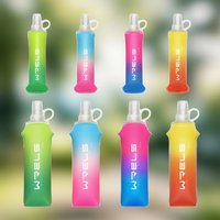 Portable TPU Folding Soft Flask Water Bottle for Running Hiking Cycling Fitness High Flow Sport Drink Bag