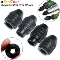 Mini Multi Keyless Drill Chuck Adapter Collet ScrewDriver 0.5-3.2mm Quick Change Cartridge on Screw DriverThree-Jaw for Dremel