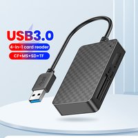 4-in-1 Multifunction Card Reader USB3.0 High Speed Smart Memory Card Reading for Memory Stick CF MS SD TF Card Reader