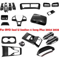 LHD for BYD Seal U Sealion 6 Song Plus 2024 2025 ABS Carbon Fiber Door Handle Window Switch Gear AC Panle Interior Accessories