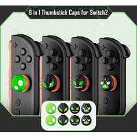 8pcs New Silicone Soft Thumb Grips Joystick Cap Analog Stick Cover For Switch 2 Joy-con Controller Game Accessories