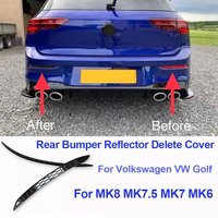 Reflector Fog Light Lamp Cover Trim For VW Golf MK8 MK7.5 MK7 MK6 TSI TDI GTI GTD R R-Line Accessories ABS Bright Black Rear