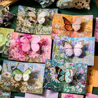 1 Set Butterfly Themed Greeting Cards with 3D Stereo Butterflies Exquisite Design for Birthday Holiday Gift