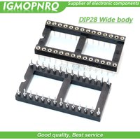 5pcs DIP-28 Round Hole 28 Pins Wide 2.54MM DIP DIP28 IC Sockets 28 PIN Adaptor Solder Type IC Connector IGMOPNRQ