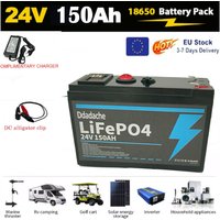 Lithium 24V 120Ah LiFePO4 Deep Cycle 4000+ Zyklen Akku Wiederaufladbare Batterie für Beleuchtung, Power Wheels, Solar-/Windkraft, kleine USVs