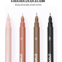 Manga Markers Needle Pen Pigment Hook Line Pen Soft Brush Drawing Art Marker Sketching Pen BR/0.03/0.05/0.1/0.5/0.3/1 Stationery