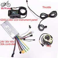 AliExpress NONE 500W-1000W Sine Wave Brushless Motor Controller 30A with GD02 LCD Display PAS throttle set 24V 36V 48V for E-Scooter bike repair