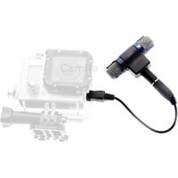External Stereo Mic Microphone 3.5mm to Mini USB Micro Adapter Cable For GoPro Hero 3 4 xiaoyi SJCAM H9 EKEN AEE Sporting Camera