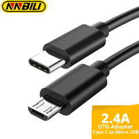 NNBILI Type C to Micro USB Cable Fast USB Type-C Adapter for Samsung Huawei Xiaomi MacBook Pro OTG Mobile Phone Micro USB Cable