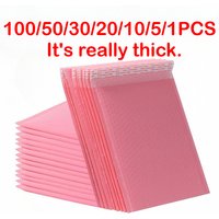 100/1 PCS Pink Poly Bubble Mailers Padded Envelopes Bulk Bubble Lined Wrap Polymailer Bag for Shipping Packaging Maile Self Seal