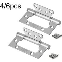 4/6pcs of heavy-duty silent thickened stainless steel door hinges-high load-bearing capacity supports 360° rotation,Sleek Design