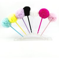 1/5Pcs Hairy Ball Ballpoint Pen,7Colors Holiday Gift,Office Student Writing Stationery P-2019