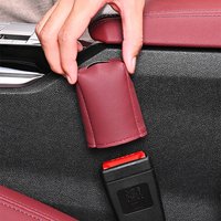 One car seat belt socket protective cover decorative protective leather cover