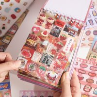 50sheets Kawaii Ins Food Fun Grocery Die Cutting Stickers Books Handmade DIY Scrapbooking Materials Cute Diary Stickers