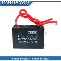 5pcs CBB61 1.5uf starting capacitance AC Fan Capacitor igmopnrq 450V CBB Motor Run Capacitor