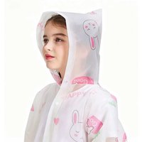Children's Printed EVA Thickened Raincoat for School Cycling Hiking Cute Rainwear with Student Design