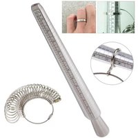 Ring Sizer Mandrel Kit Finger Messstab Metall Messgerät Werkzeug für Juweliere Handwerk Herstellung und Reparatur Ausrüstungen Zubehör