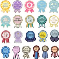 28Styles Colorful Medal Enamel Pin Funny Quotes Inspirational Positive Words Metal Brooches Lapel Badge Jewelry Gift For Friends