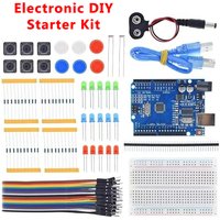 Electronic Starter DIY Kit For arduino R3 board Mini Breadboard Jumper Wire LED Button For Arduino Diy Kit School Education Lab