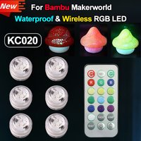 For Bambu Lab RGB LED Remote control waterproof lamp KC020 multicolour 6pcs for Bambu Lab Creator Hardware DIY Model Light Kit
