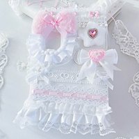 Kpop A6 Photocard Album PU Handmade Ribbon Lace Ruffles Card Binder Star Chasing Collecter Book Pink White Photo Cards Holder