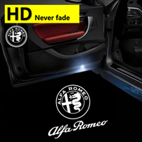 HD 2025 2X For Alfa Romeo 159 166 GT Giulia Mito Giulietta Stelvio Brera Ghost Shadow Door Courtesy Logo Projector Welcome Light
