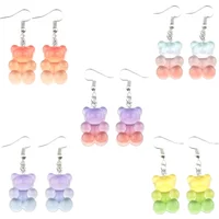 Cute Bear Candy Drop Earrings Cake Fruit Bear Flower Earrings Costume Trendy Style Children Girl Jewelry Drop Shipping
