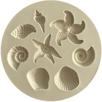 Seashell Conch Starfish Fish Under the Sea Style Pastry Baking Molds for Cookie Candy Marine Theme Cake Fondant Silicone Mold