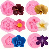 6 Set 3D Phalaenopsis Orchid Candle Silicone Mold,Yes DIY Handmade aromatherapy plaster molds for making three-dimensional flowe