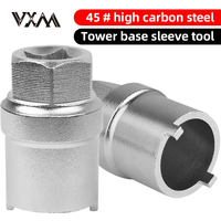 AliExpress VXM Bicycle Tower Base Removal Tool Stainles Steel Hubs With Sleeve Flower Drum Removal Too MTB Bike Slot Locking Structure Tool