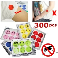 60-180PCS Cartoon Smiley Face Mosquito Repellent Sticker Suitable for Travel and Outdoor Activities Essential Oil Patches