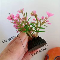 Plastic Artificial Aquarium Plant Height Range 4-8cm Low Grass Simulation Water Weeds Ornament Mini Aquarium Decoration