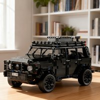1000+ pieces of black off-road vehicle assembly toy set, city vehicle series, ABS plastic building blocks.