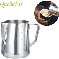 350/600/900ML Stainless Steel Milk Frothing Jug Pots Milk Cream Measuring Cup Coffee Pitcher Barista Coffee Latte Accessories