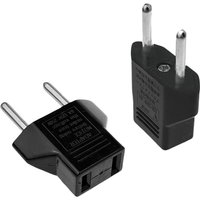 1-20pcs US/EU Socket US To EU Plug Adapter 2pin 4.0mm Euro Travel Adapter EU To US Plug Power Adapter Converter Electric Outlet