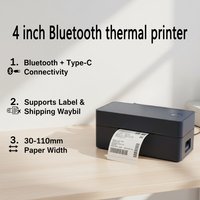 4 inch Bluetooth thermal printer for 30mm-110mm Paper DHL,Fedex Express delivery label barcode printer Android iOS Windows