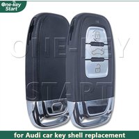 Smart Remote Car Key Shell Replacement 3 Buttons for Audi S4 A4L A5 S5 RS5 Q5 A6L A7 S7 RS7 A8L 2008-2019【ONE-KEY START】