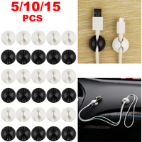 Car Cables Winder Clips Cable Holder High Quality Universal USB Charger Wire Management Cord Line Fixed Clamp Tidy accessories