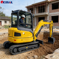 3.0 Ton Mini Excavator CE Euro 5 Compact Crawler Small Excavator for Farm Garden Construction Landscaping