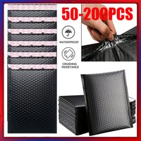50-200PCS Bubble Mailers Black Foam Envelope Bags Self Seal Mailer Padded Envelopes Bag Bubble Mailing Bag Shipping Packages Bag