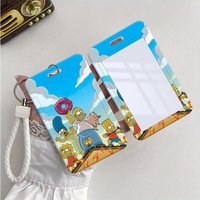 Surfing Homer Jay Simpson Cover Case 1Pc Card Holder Retractable Credit Card Holders Holders Child Bus with lanyard Bank ID