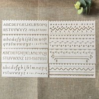 8Pcs/Set Alphabet Letters DIY Layering Stencils Painting Scrapbook Coloring Embossing Album Decorative Card Template