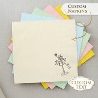 Personalized Cocktail Napkins 2-ply Custom Napkins Colored Disposable Paper Napkins For Wedding Bridal Shower Anniversary