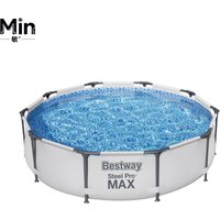 Hot Sale 56406 3.05m×0.76m Round Above Ground Metal Frame Swimming Pool Durable PVC Outdoor Family Kids Swimming Pool