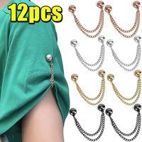 DIY Sewing Supplies Hooks Chain Magnetic Buckle Exquisite Brooch Buckles Roll Up Pants Legs Alloy Change Shorts Trouser Legs