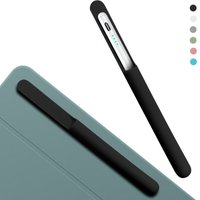 New Silicone Pencil Holder Anti-loss Flexible Protective Sleeve Self-Adhesive Solid Color Tablet Stylus Pencil Case