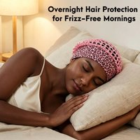 Unisex Breathable Mesh Hair Cap with Wig Hook Knitted Sleep Cap Head Cover for Shower Suitable for Long Straight Or Curly Wig