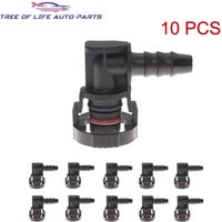 1/2/5/10 New Design Auto Cooling System Fuel Line Hose Connector D10 ID6-90° Quick Connector For Auto Water pipe